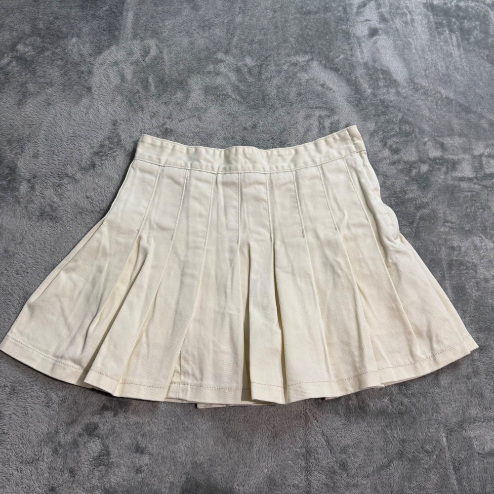 J. Galt Brandy Melville Pleated Tennis Skort Cream Off White Size S GZ607B